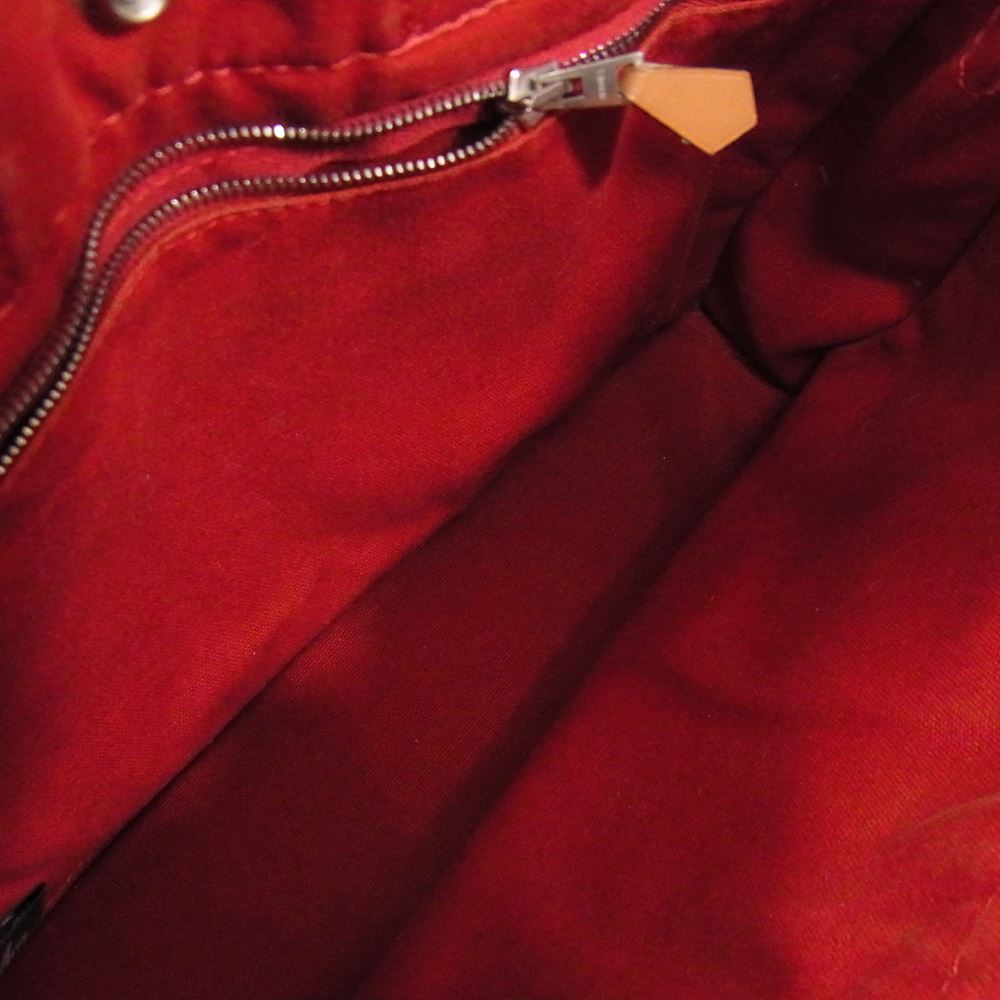 HERMES エルメス ドーヴィル PM キャンバス トート バッグ レッド系【中古】