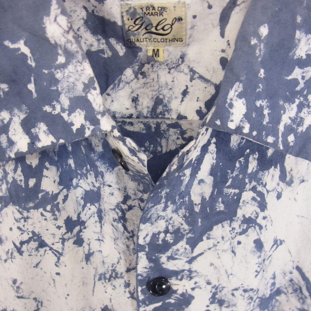 ゴールド GL38061 東洋エンタープライズ SUVIN COTTON BROAD 半袖 シャツ ブルー系 M【中古】