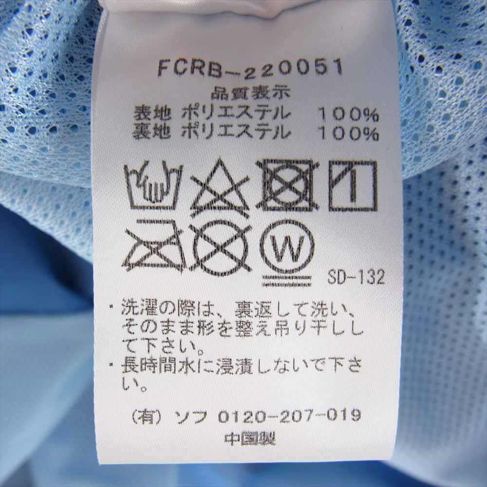 F.C.R.B. エフシーアールビー 20SS FCRB-220051 BIG LOGO APPLIQUE STAND COLLAR JACKET ビッグ ロゴ アップリケ スタンドカラー ジャケット ライトブルー系 L【中古】