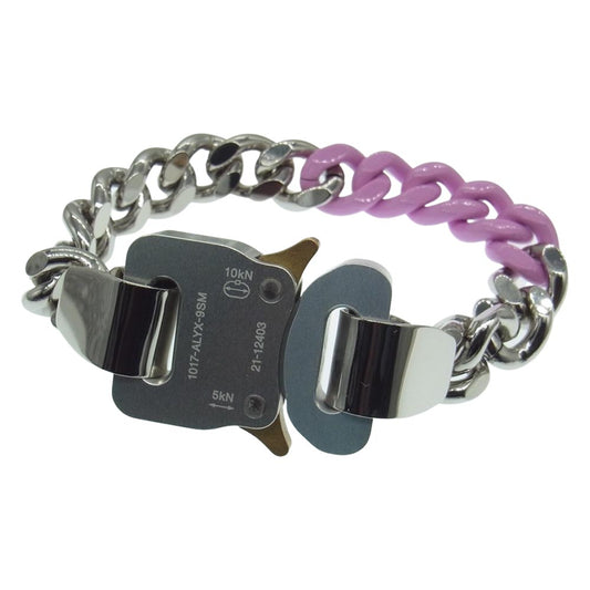 アリクス AAUJW0079OT01 ローラー コースターバックル チェーン ブレスレット シルバー系 ピンク系【中古】