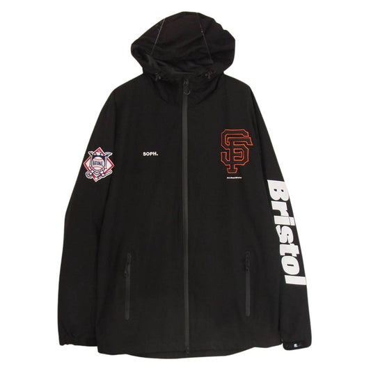 F.C.R.B. エフシーアールビー 21AW FCRB-212000 MLB TOUR WARM UP JACKET ジップアップ ナイロン ジャケット ブラック系 XL【美品】【中古】