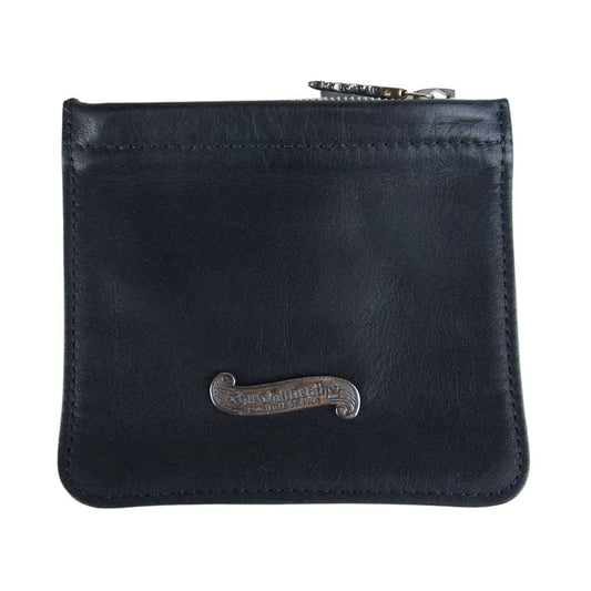 BILL WALL LEATHER ビルウォールレザー BEAMS ビームス 別注 レザー ジッパー コインケース ブラック系【中古】