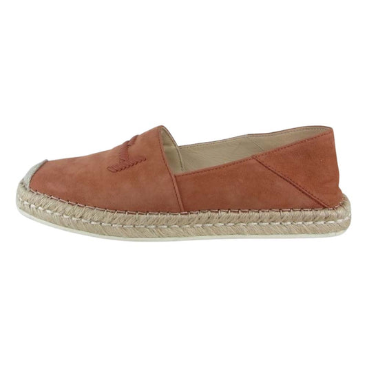 TOD’S トッズ 編み込みソール スリッポン シューズ オレンジ系 37【中古】