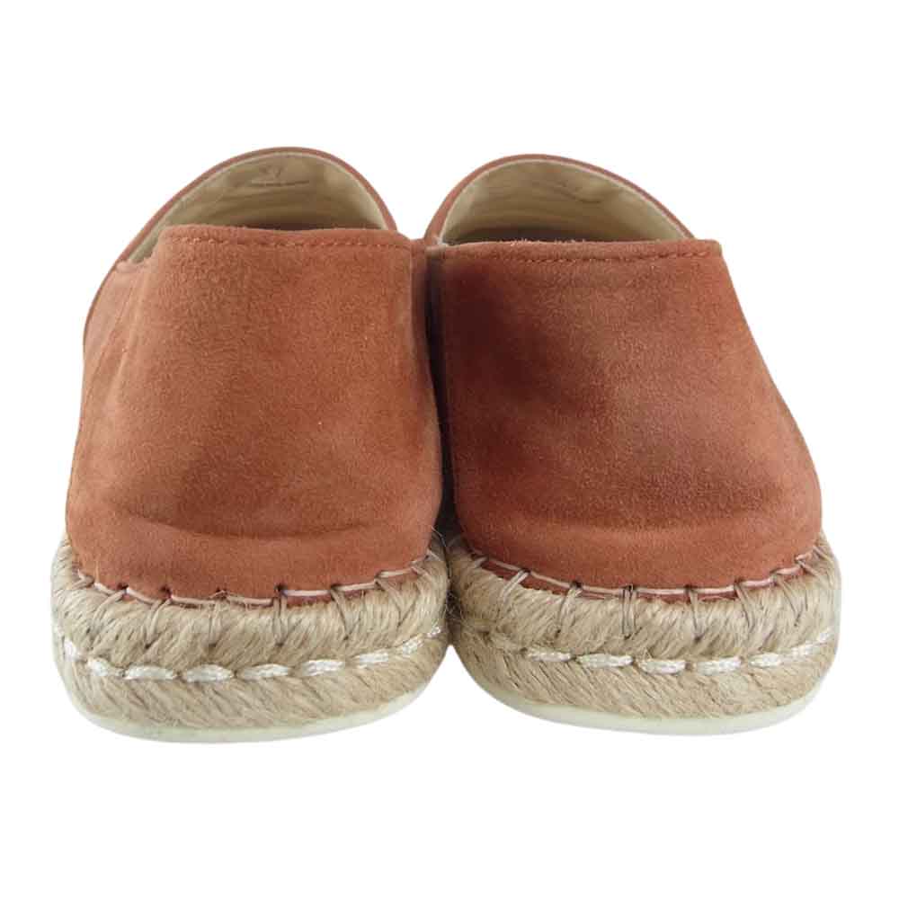 TOD’S トッズ 編み込みソール スリッポン シューズ オレンジ系 37【中古】