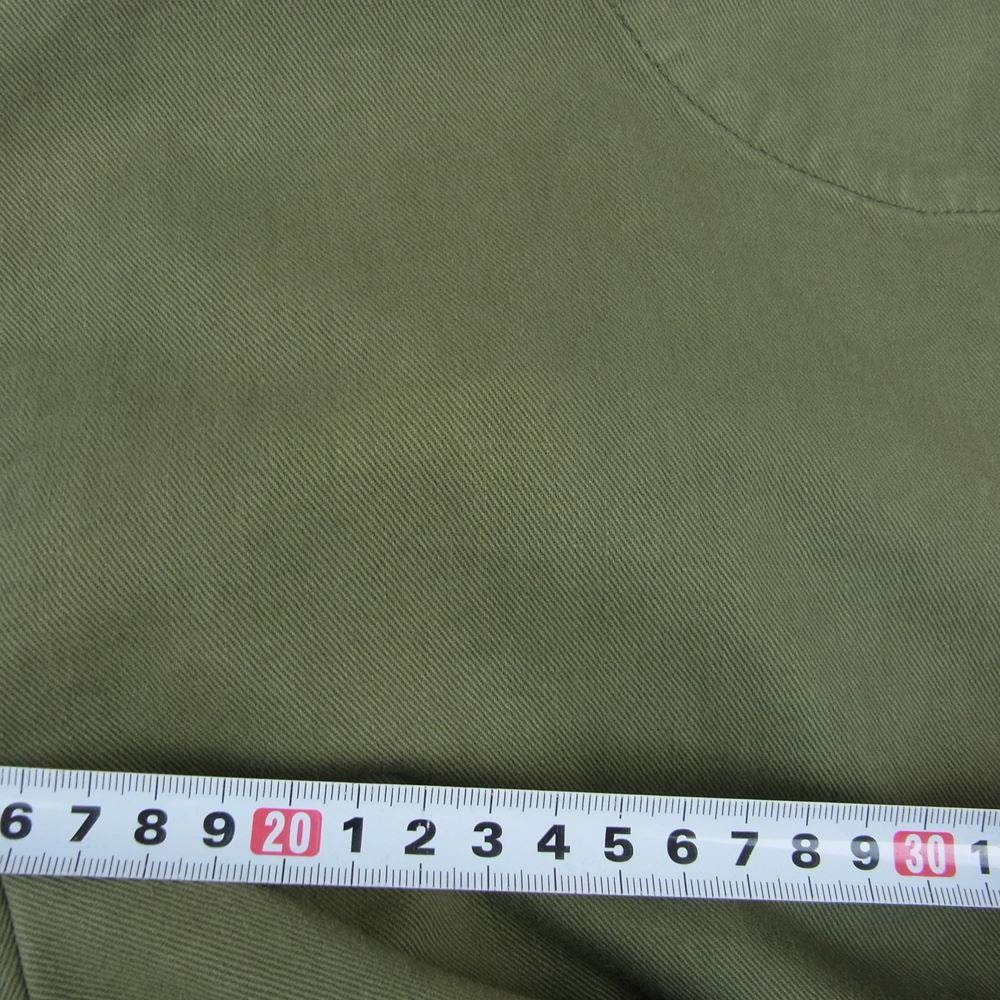 GRACE CONTINENTAL グレースコンチネンタル ノーカラー デニム ジャケット カーキ系 36【中古】