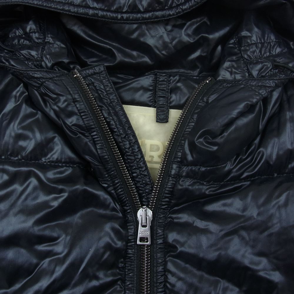 Herno ヘルノ bolla ダウン フーディ ベスト ネイビー系 42【中古】