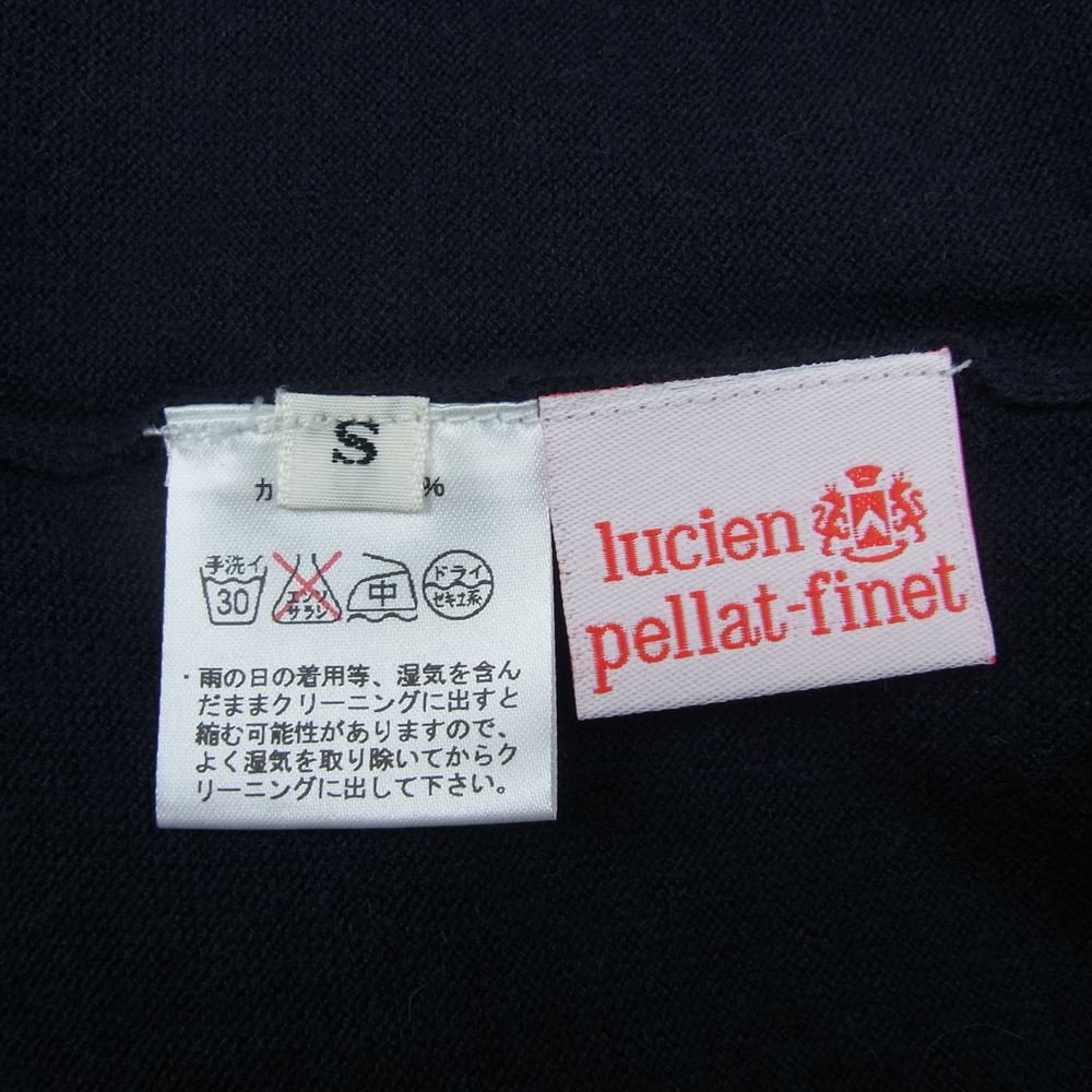 Lucien Pellat-Finet ルシアンペラフィネ カシミア スカル刺繍  スカル カーディガン ネイビー系 S【中古】