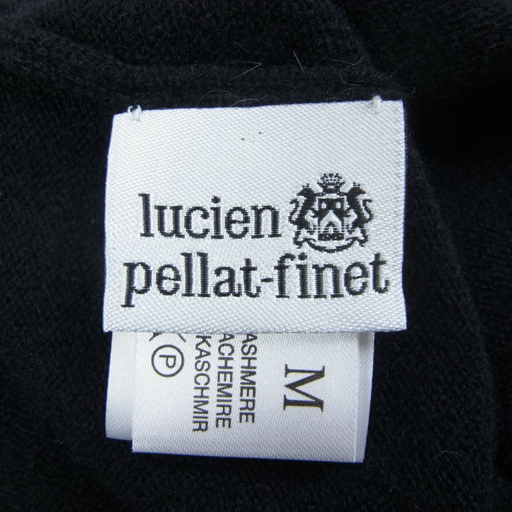 Lucien Pellat-Finet ルシアンペラフィネ カシミア ヘンプ 迷彩 ポケット付 ニット   ブラック系 M【中古】