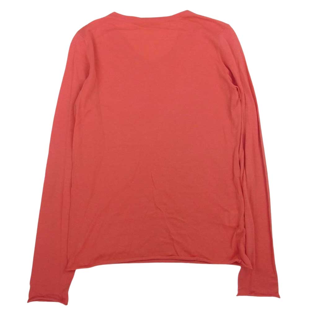 Lucien Pellat-Finet ルシアンペラフィネ カシミア混 スカル刺繍 Vネック ニット カモフラ スカル レッド レッド系 M【中古】