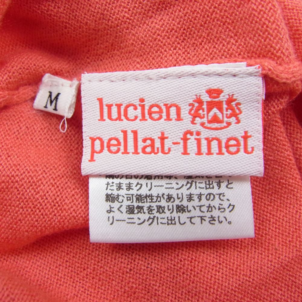 Lucien Pellat-Finet ルシアンペラフィネ カシミア混 スカル刺繍 Vネック ニット カモフラ スカル レッド レッド系 M【中古】
