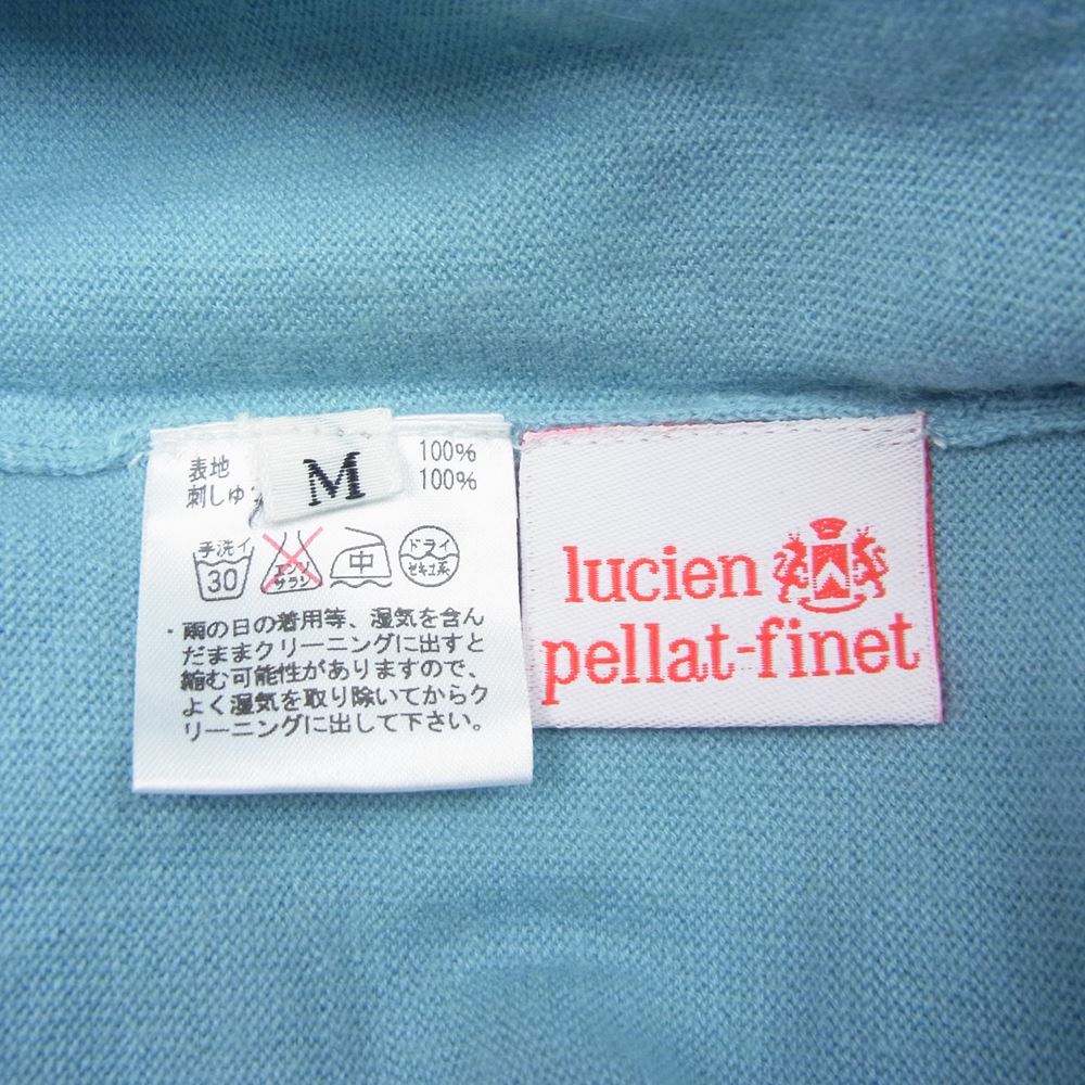 Lucien Pellat-Finet ルシアンペラフィネ カシミヤ スカル刺繍  スカル ハート カーディガン  グリーン系 M【中古】
