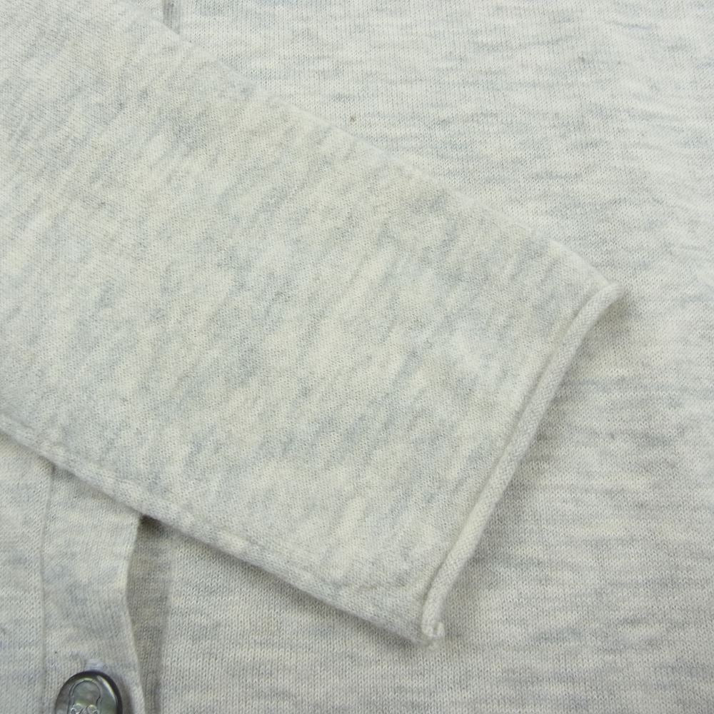 Lucien Pellat-Finet ルシアンペラフィネ カシミア スカル刺繍 カモフラ スカル ビーズ カーディガン グレー グレー系 M【中古】