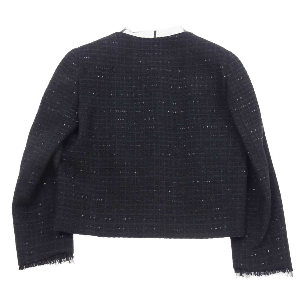 MAX MARA マックスマーラ シルク混 ワンピース スーツ ジャケット セットアップ ブラック系 42【中古】