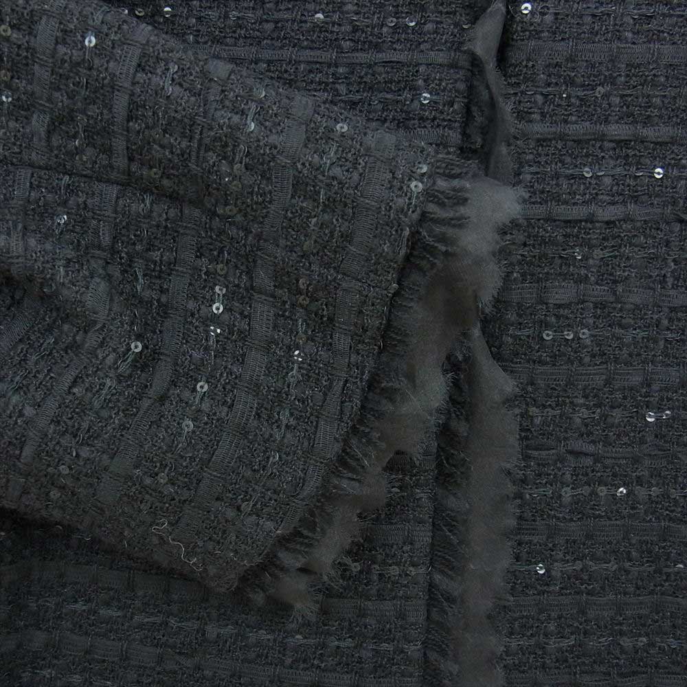MAX MARA マックスマーラ シルク混 ワンピース スーツ ジャケット セットアップ ブラック系 42【中古】