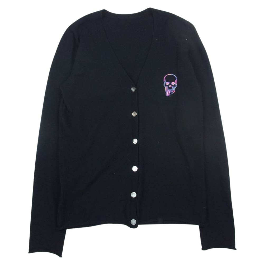Lucien Pellat-Finet ルシアンペラフィネ カシミア スカル刺繍 スカル ビーズ カーディガン ブラック ブラック系 M【中古】
