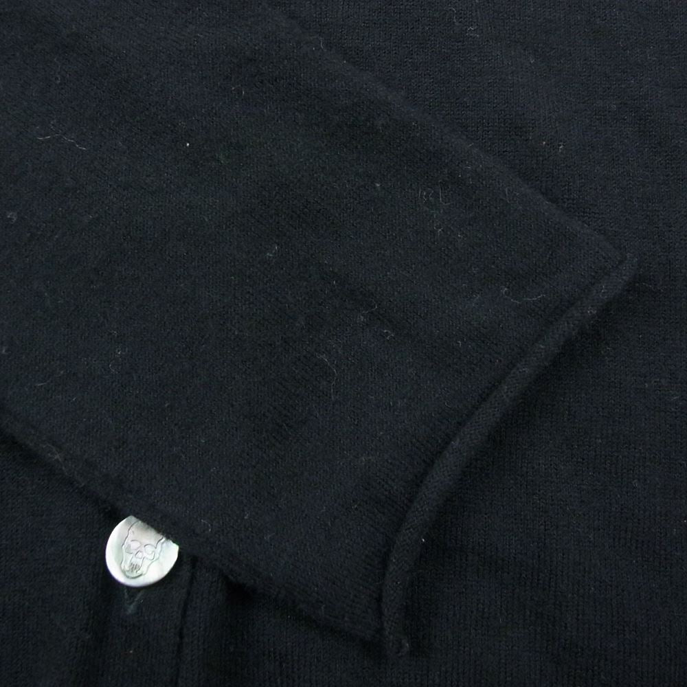 Lucien Pellat-Finet ルシアンペラフィネ カシミア スカル刺繍 スカル ビーズ カーディガン ブラック ブラック系 M【中古】