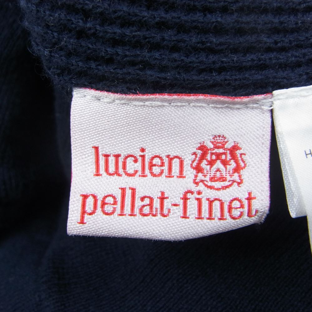 Lucien Pellat-Finet ルシアンペラフィネ カシミア混 スカル刺繍 ジップ パーカー ネイビー系 M【中古】