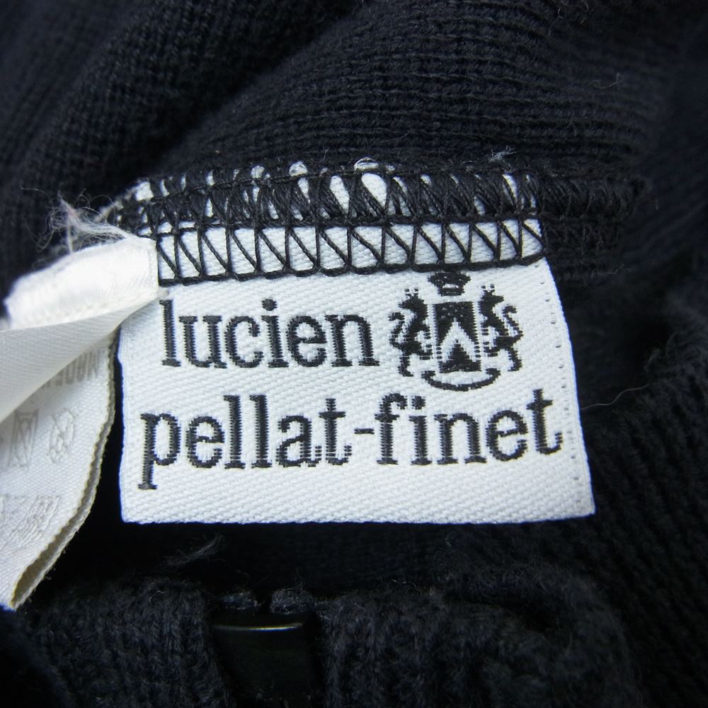 Lucien Pellat-Finet ルシアンペラフィネ カシミア混 バック ヘンプ ビーズ ジップ パーカー ネイビー系 M【中古】