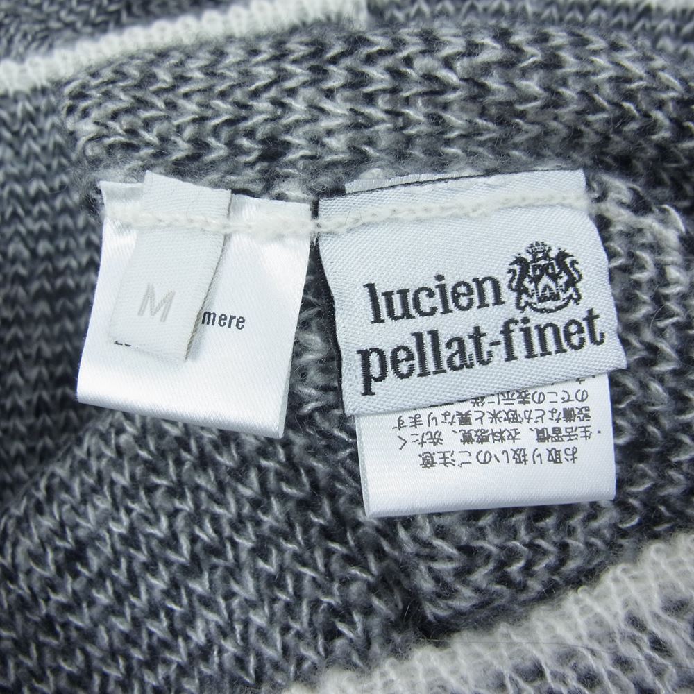 Lucien Pellat-Finet ルシアンペラフィネ カシミア シルク ヘンプ ニット パーカー ホワイト系 M【中古】