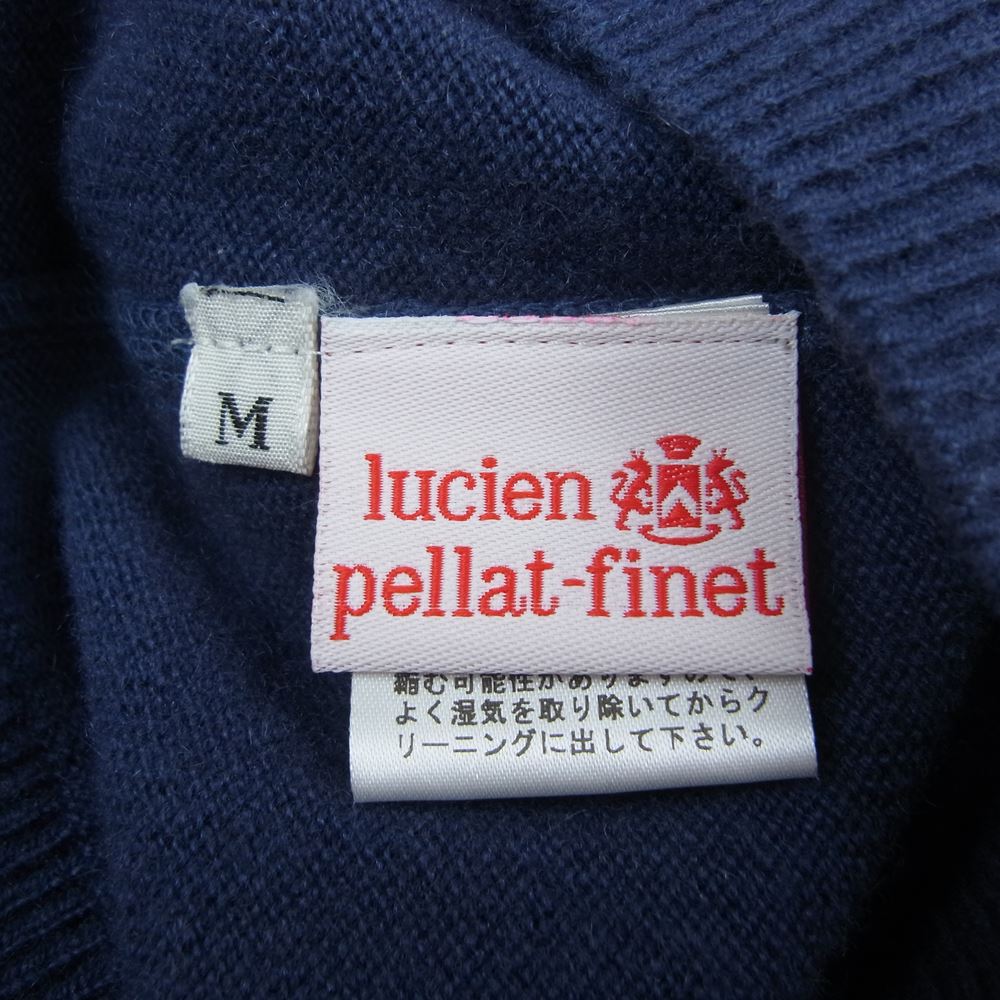 Lucien Pellat-Finet ルシアンペラフィネ カシミア スカル刺繍 ジップ パーカー ネイビー ネイビー系 M【中古】