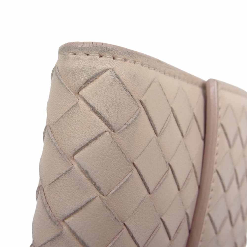 BOTTEGAVENETA ボッテガヴェネタ 150509 イントレ チャート ファスナー付き 長財布 ベージュ ベージュ系【中古】