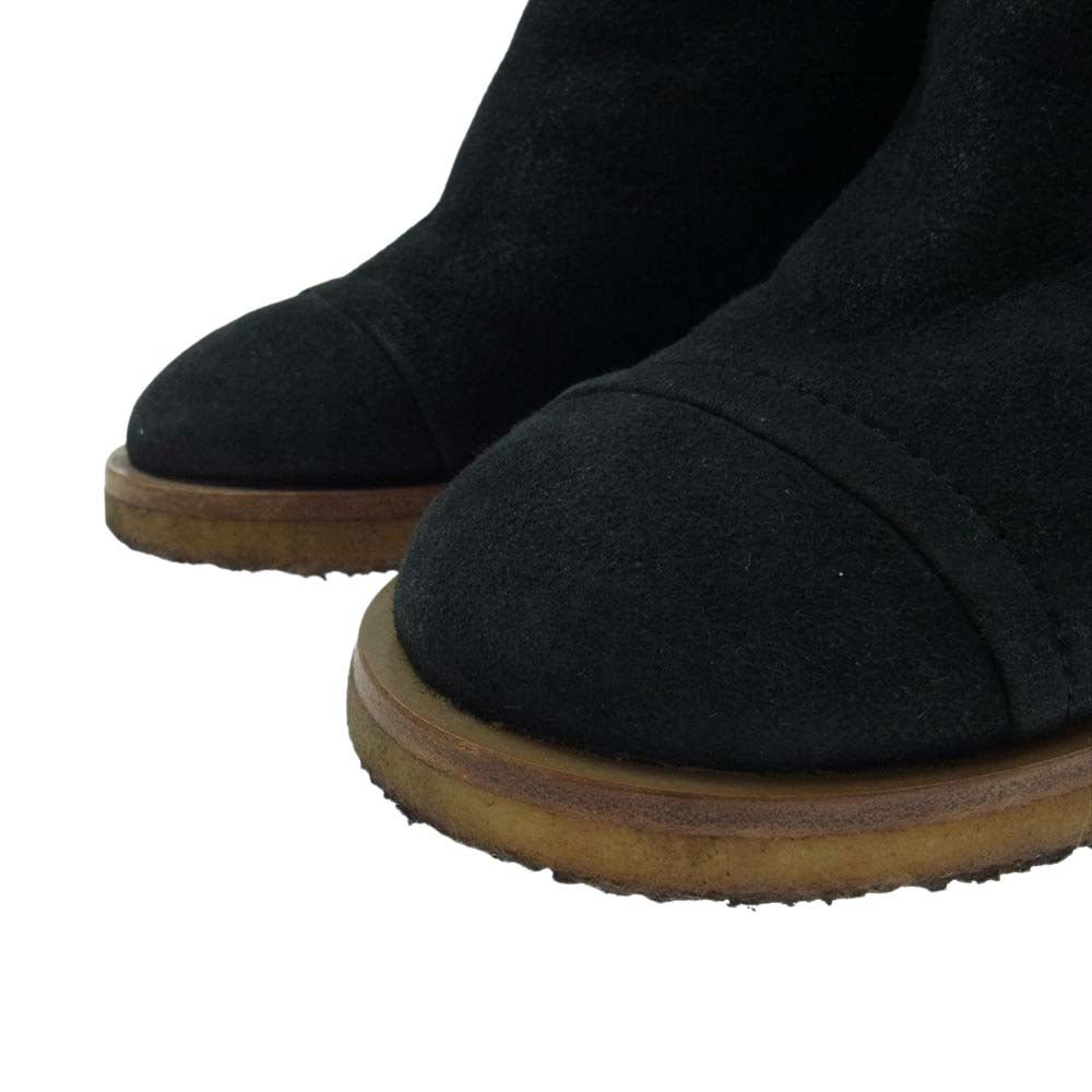 CHANEL シャネル ウェッジソール ロング ブーツ ブラック系 ベージュ系【中古】
