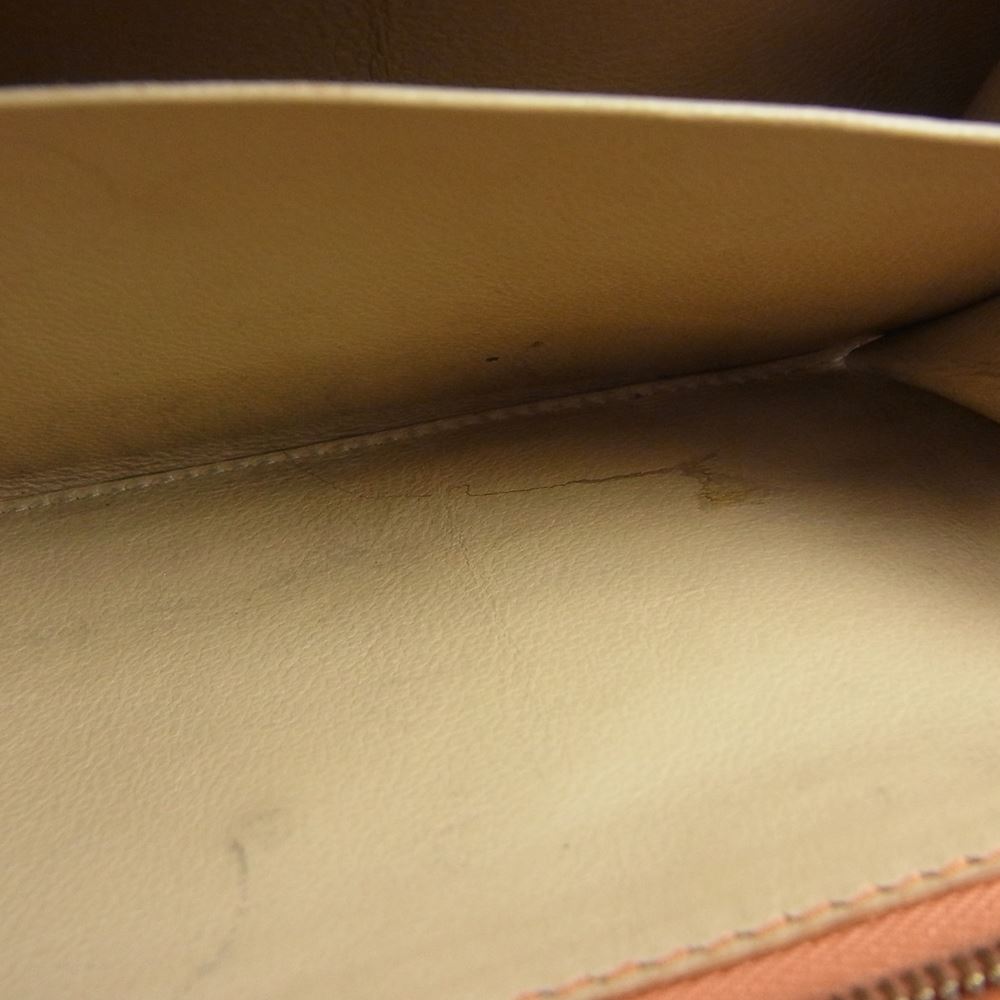 BOTTEGAVENETA ボッテガヴェネタ 150509 イントレ チャート ファスナー付き 長財布 オレンジ オレンジ系【中古】