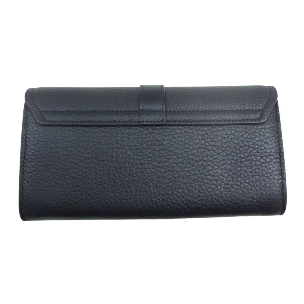 Chloe クロエ 02-20-99-65 ABY パドロック付き ロングウォレット 二つ折り 長財布 ブラック系【中古】