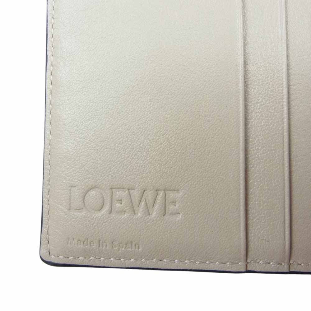 LOEWE ロエベ 102102 コンパクト ジップ ウォレット 二つ折り 財布 グリーン系【中古】