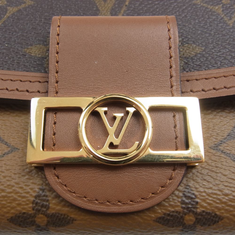 LOUIS VUITTON ルイ・ヴィトン M68725 ポルトフォイユ ドーフィーヌ モノグラム リバース コンパクトウォレット 3つ折り 財布 ブラウン系【中古】
