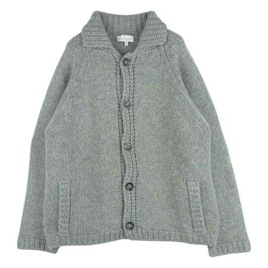 Ermenegildo Zegna エルメネジルドゼニア ピュアカシミヤ100% メランジ ローゲージ ニット カーディガン イタリア製 グレー系 S 48【中古】