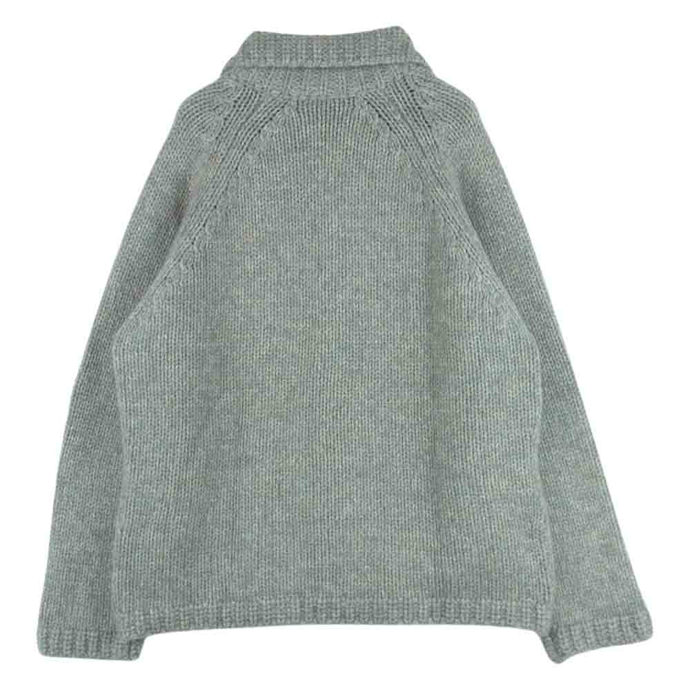 Ermenegildo Zegna エルメネジルドゼニア ピュアカシミヤ100% メランジ ローゲージ ニット カーディガン イタリア製 グレー系 S 48【中古】