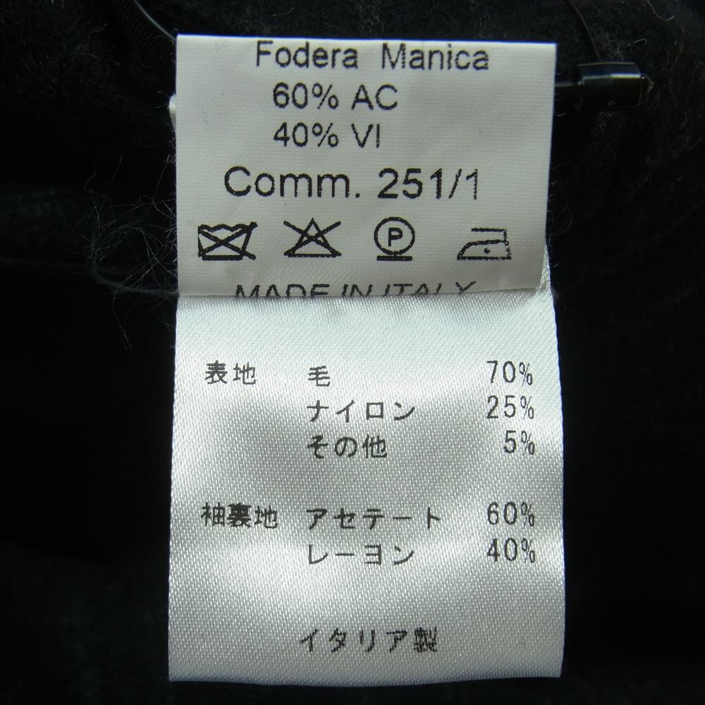 ザ　ジジ イタリア製 ウール ストライプ テーラード スラックス セットアップ ブラック系 グレー系 44【中古】