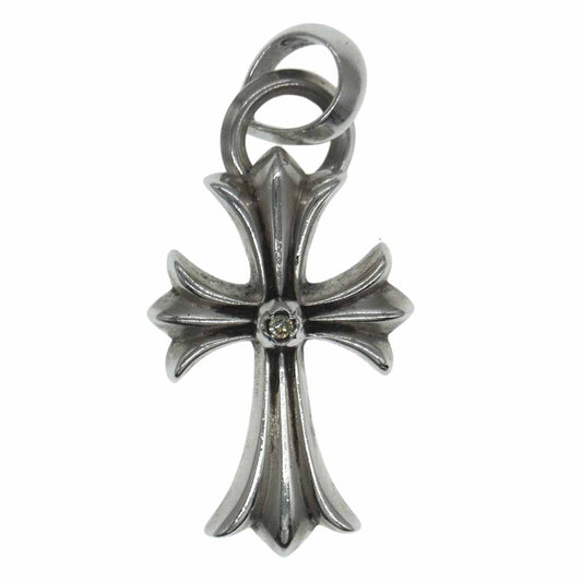 CHROME HEARTS クロムハーツ（原本有） CH CRS SML W BALE スモールCHクロス ベイル アフターダイヤ ペンダントトップ シルバー系【中古】