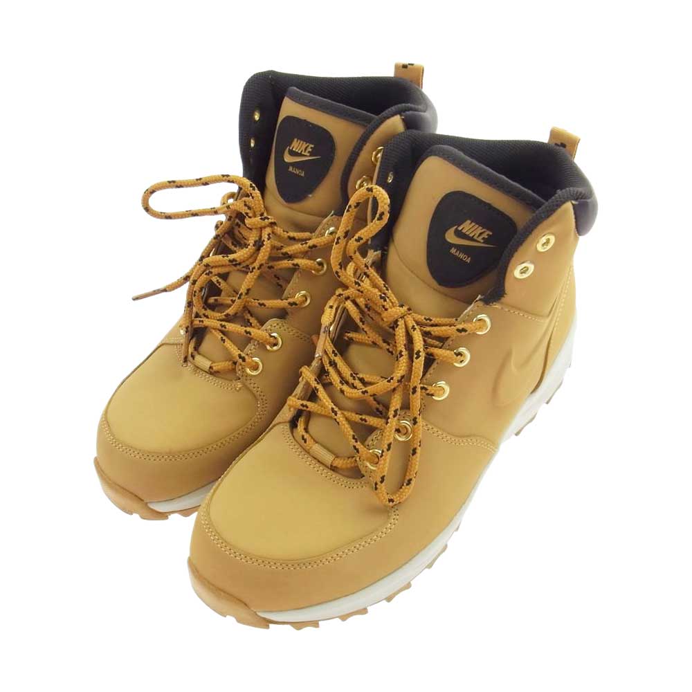 NIKE ナイキ 454350-700  MANOA LEATHER マノアレザー ハイカット スニーカー ライトブラウン系 27.5cm【中古】