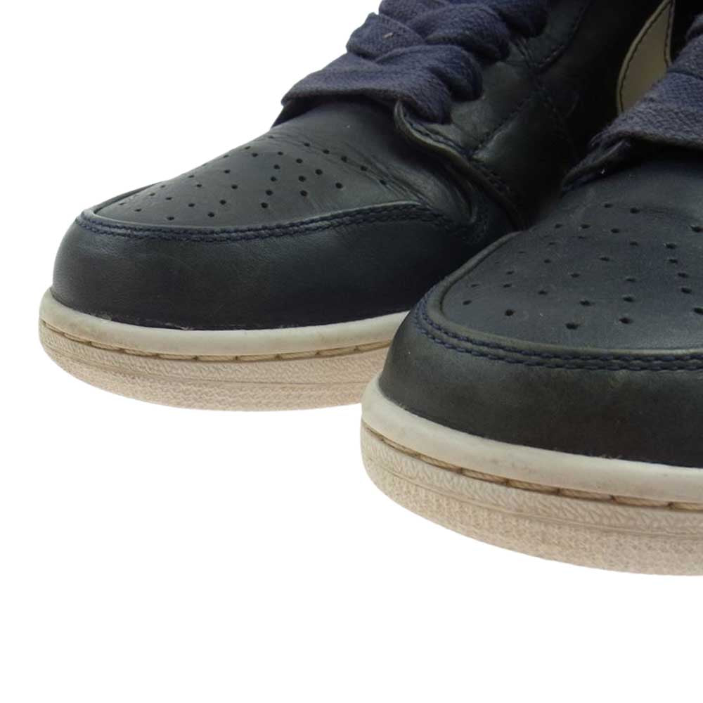 NIKE AIR JORDAN ナイキ ジョーダン 715854-402  AIR JORDAN1 RETRO DEREK JETER デレク ジーター ハイカット ニューヨーク ヤンキース スニーカー ダークネイビー系 29.0cm【中古】