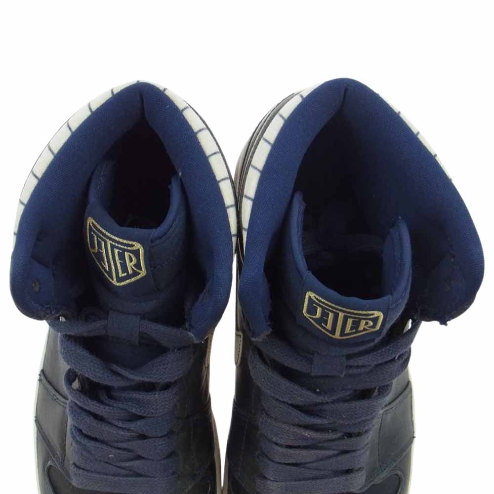 NIKE AIR JORDAN ナイキ ジョーダン 715854-402  AIR JORDAN1 RETRO DEREK JETER デレク ジーター ハイカット ニューヨーク ヤンキース スニーカー ダークネイビー系 29.0cm【中古】