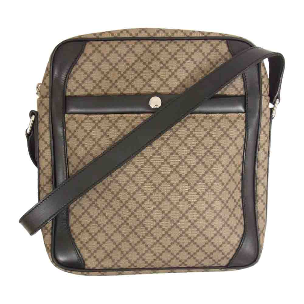 GUCCI グッチ 268159 493075 GG キャンバス ディアマンテ ショルダー バッグ ブラウン系【中古】