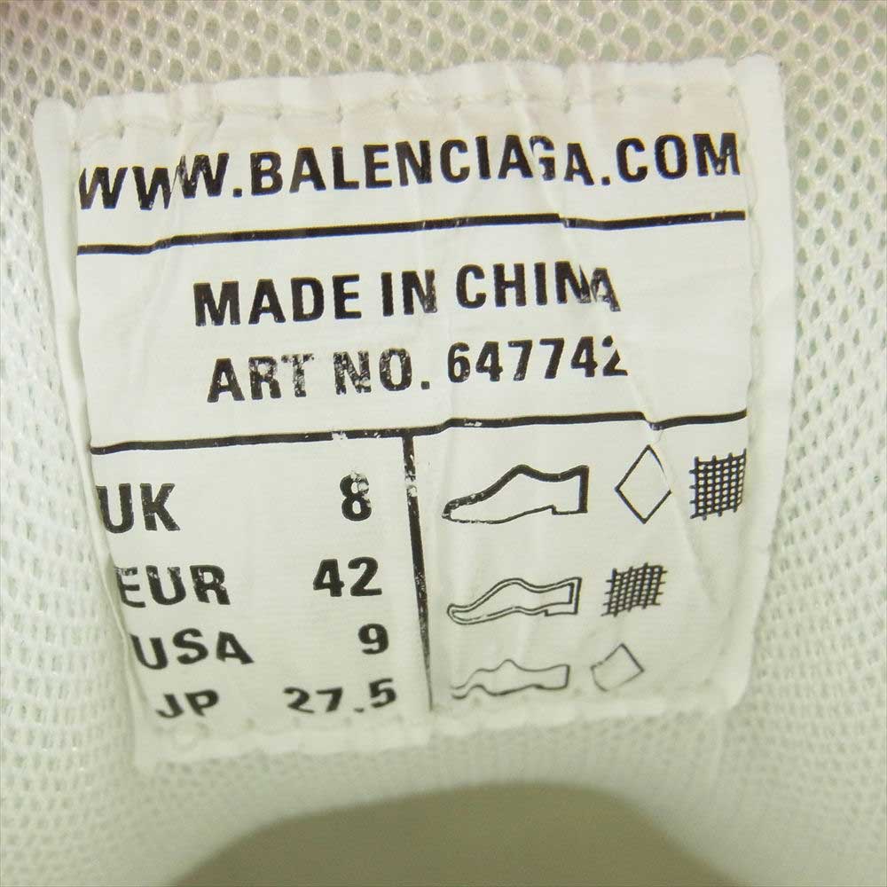 BALENCIAGA バレンシアガ 647742 TRACK CLEAR SOLE トラック クリアソール ローカット スニーカー オフホワイト系 ホワイト系 27.5cm【中古】