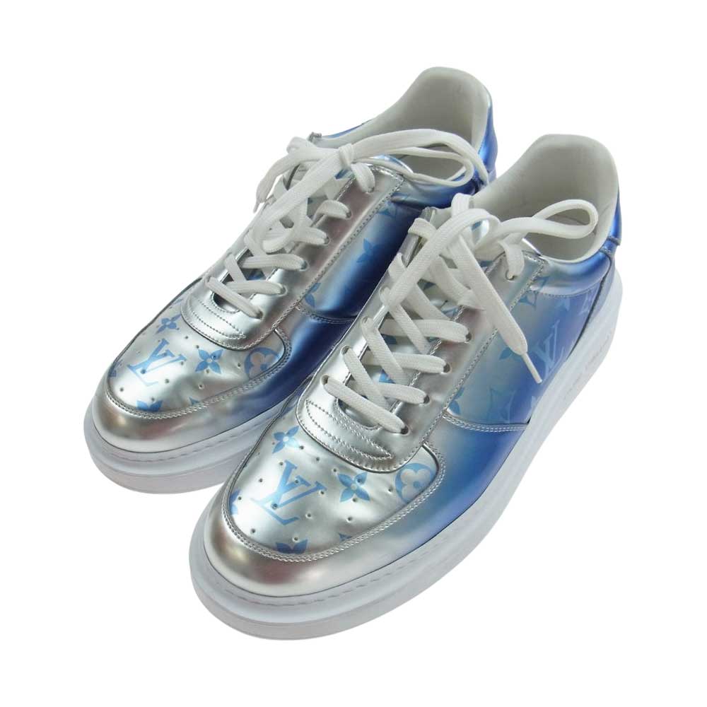 LOUIS VUITTON ルイ・ヴィトン 22SS 1A8VEY  ビバリーヒルズライン スニーカー シルバー系 ホワイト系 ライトブルー系 8.2/1【中古】