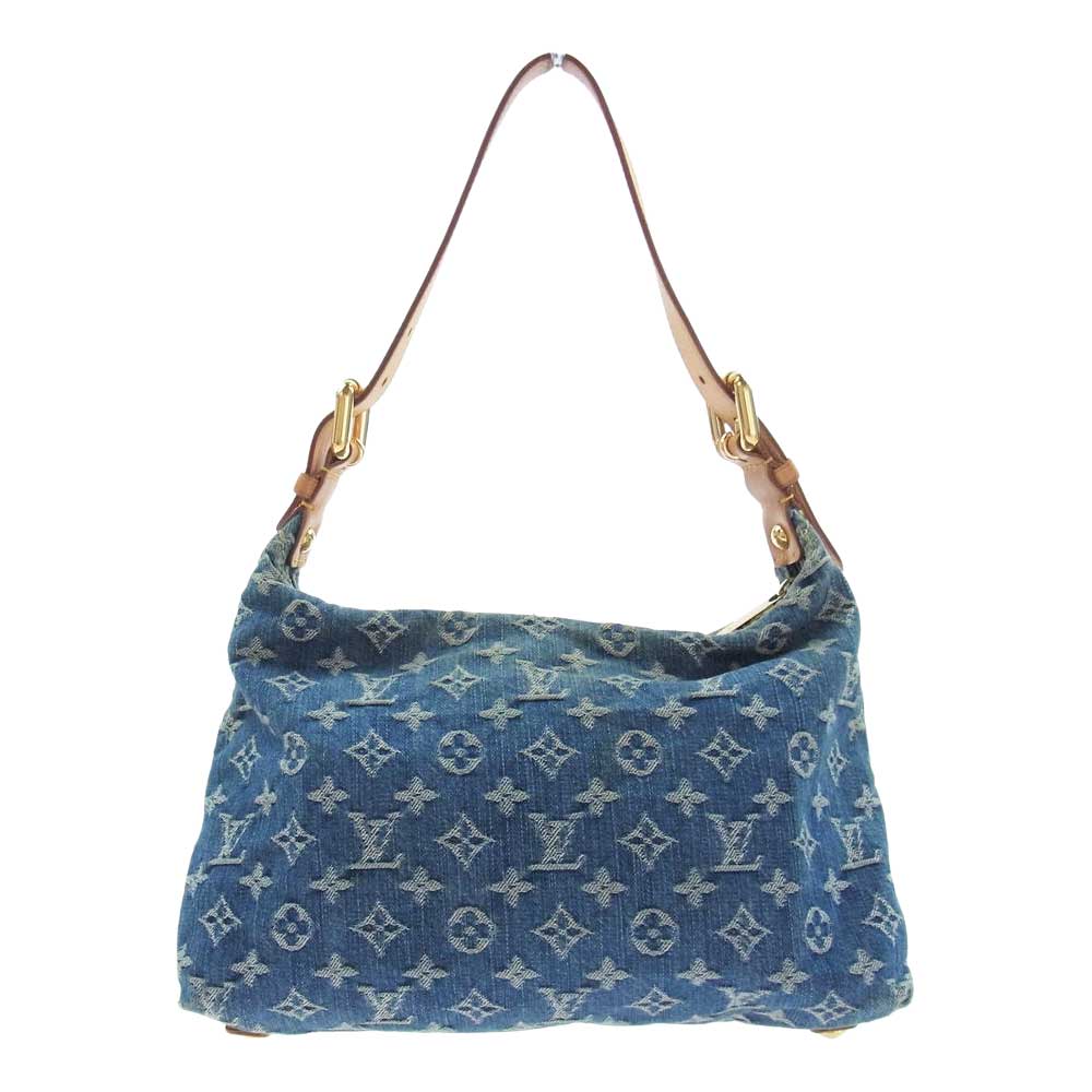 LOUIS VUITTON ルイ・ヴィトン M95049 モノグラムデニム バギーPM ショルダー バッグ  ブルー系 ライトブラウン系【中古】