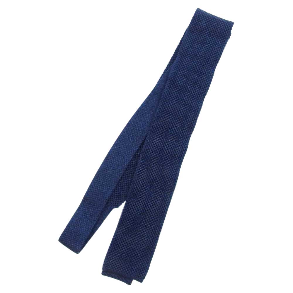 LOUIS VUITTON ルイ・ヴィトン イタリア製 シルク100％ ニットタイ ネクタイ ダークネイビー系【中古】