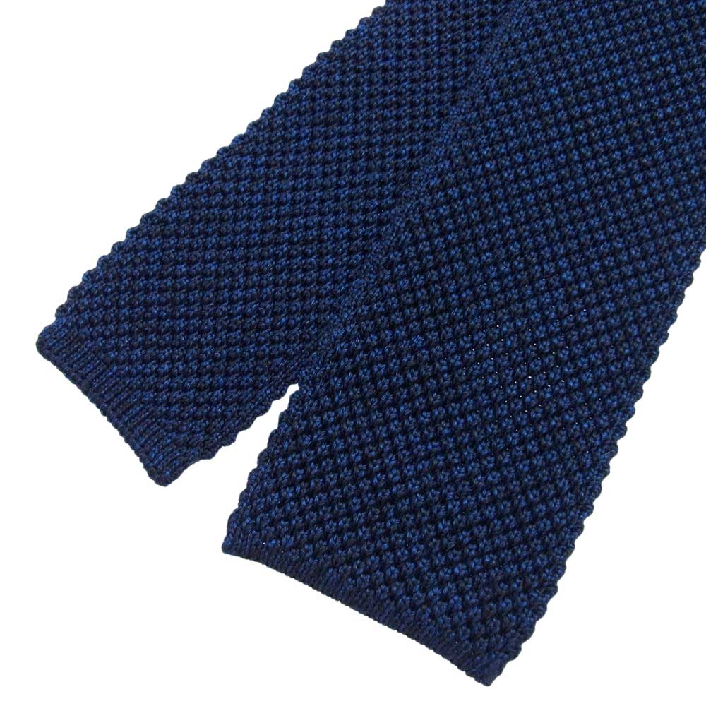 LOUIS VUITTON ルイ・ヴィトン イタリア製 シルク100％ ニットタイ ネクタイ ダークネイビー系【中古】