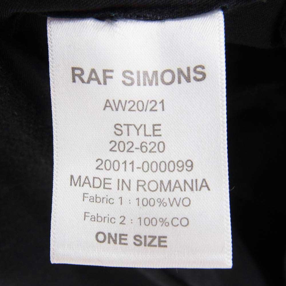 RAF SIMONS ラフシモンズ 20AW 202-620 NYLON PATCHED BOMBER WOOL ワッペン パッチ付き レイヤード ドッキング ブルゾン ボンバージャケット ブラック系【中古】