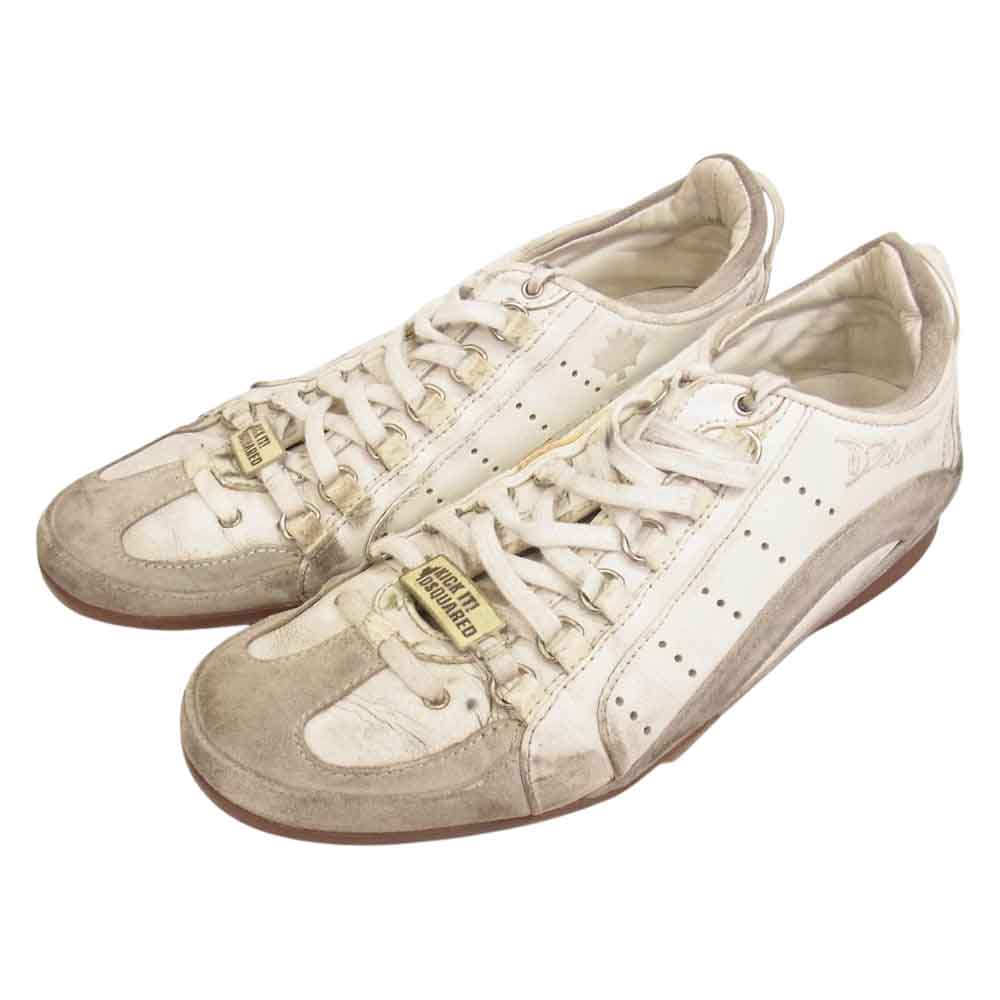 DSQUARED2 ディースクエアード ローカット スニーカー ホワイト系 43【中古】