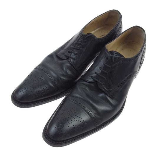 DOLCE&GABBANA ドルチェアンドガッバーナ メダリオン ウィングチップ ドレス シューズ 革靴  ブラック系 10【中古】