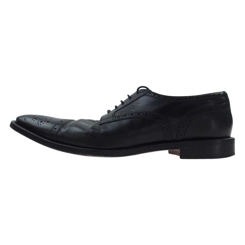 DOLCE&GABBANA ドルチェアンドガッバーナ メダリオン ウィングチップ ドレス シューズ 革靴  ブラック系 10【中古】