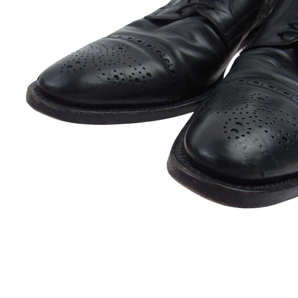 DOLCE&GABBANA ドルチェアンドガッバーナ メダリオン ウィングチップ ドレス シューズ 革靴  ブラック系 10【中古】