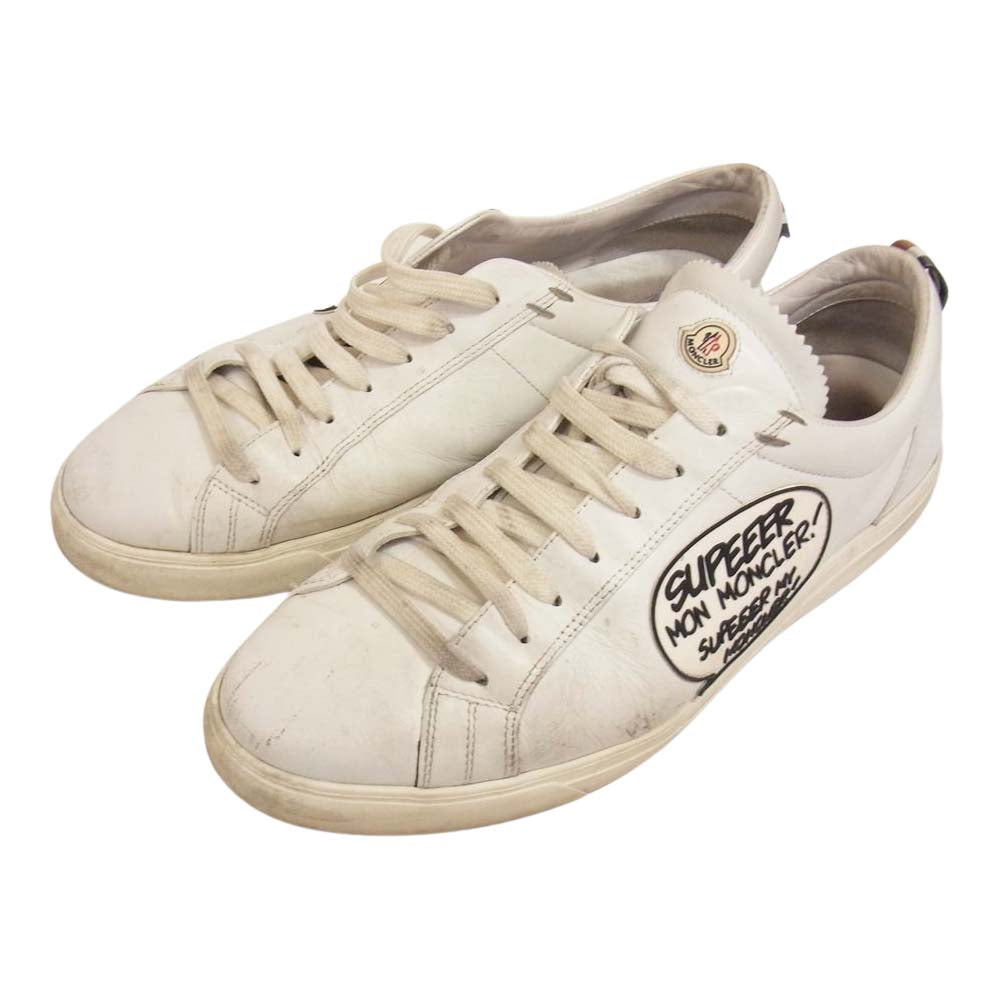 MONCLER モンクレール メッセージ ローカット スニーカー ホワイト系 43【中古】