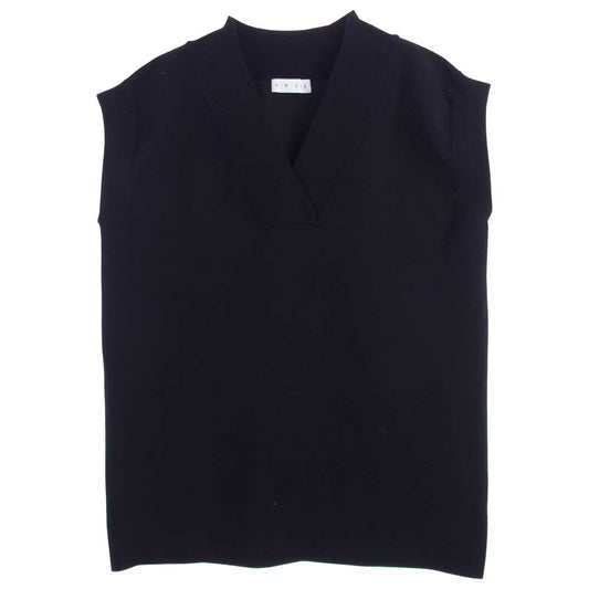 リムアーク Oversize knit tops オーバーサイズ Vネック ニット ベスト ブラック系 FREE【美品】【中古】